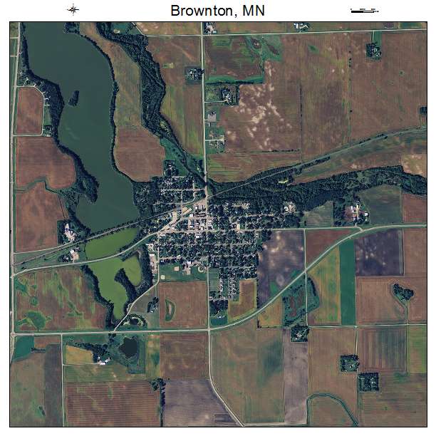 Brownton, MN air photo map