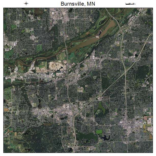 Burnsville, MN air photo map