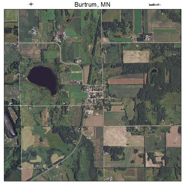 Burtrum, MN air photo map