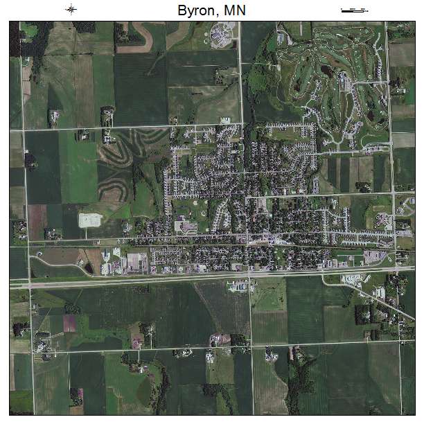 Byron, MN air photo map
