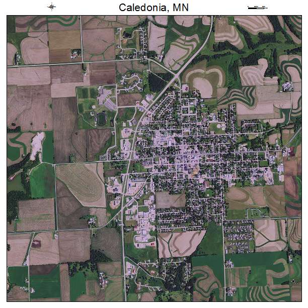 Caledonia, MN air photo map