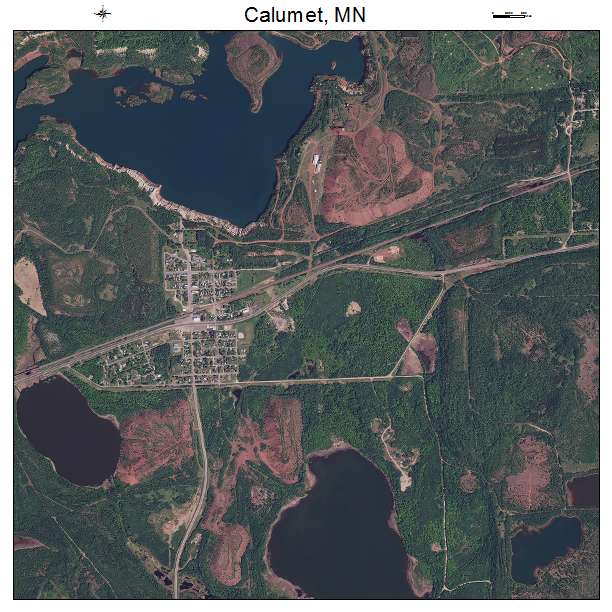 Calumet, MN air photo map