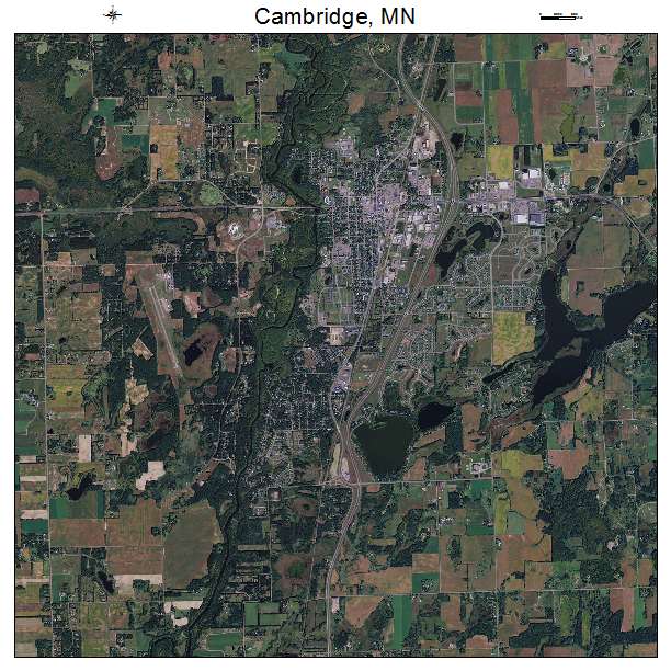 Cambridge, MN air photo map