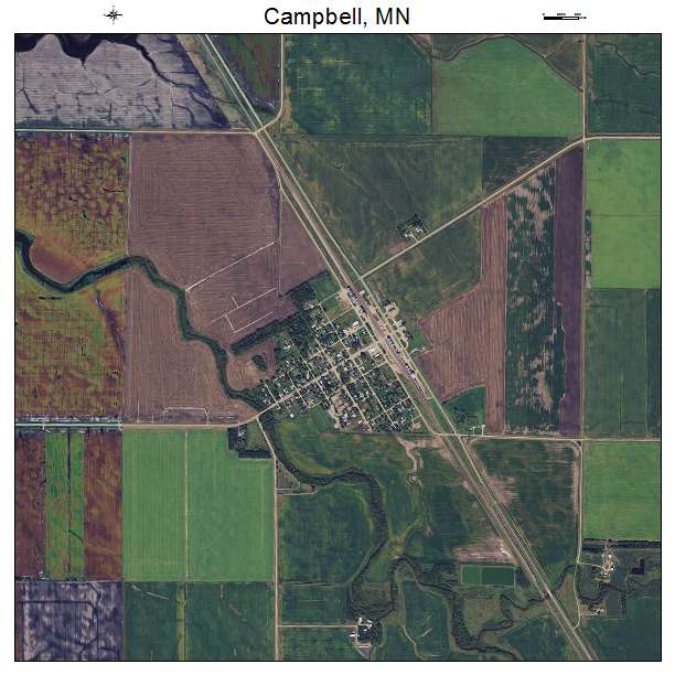 Campbell, MN air photo map