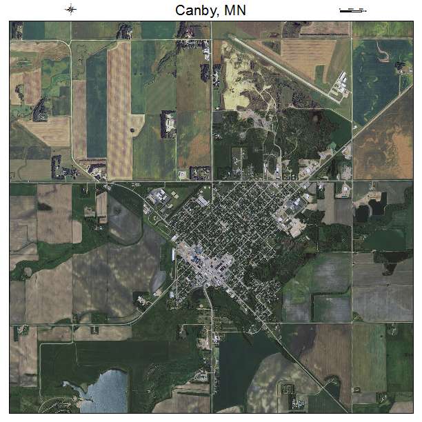 Canby, MN air photo map