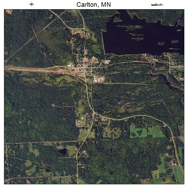 Carlton, MN air photo map