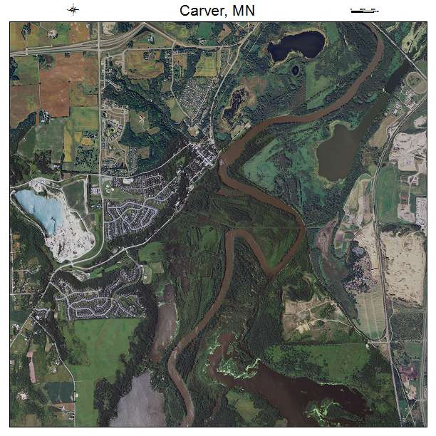 Carver, MN air photo map