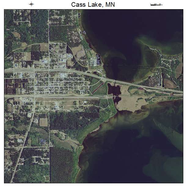 Cass Lake, MN air photo map