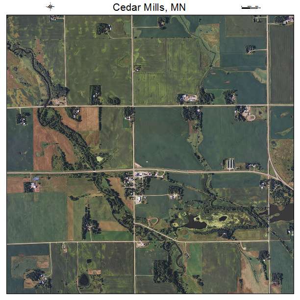 Cedar Mills, MN air photo map
