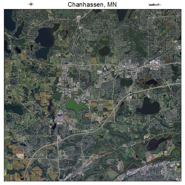 Chanhassen, MN air photo map