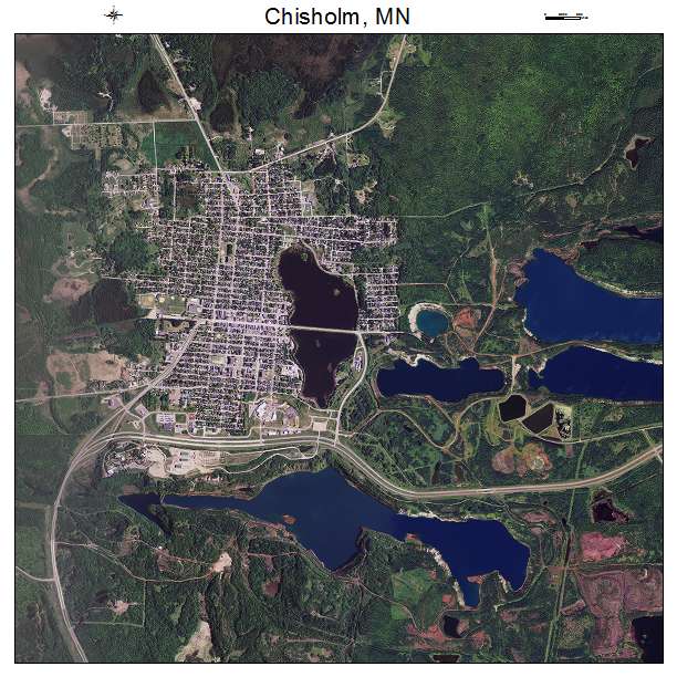 Chisholm, MN air photo map