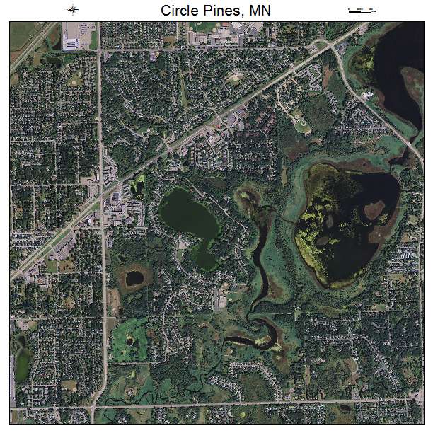 Circle Pines, MN air photo map