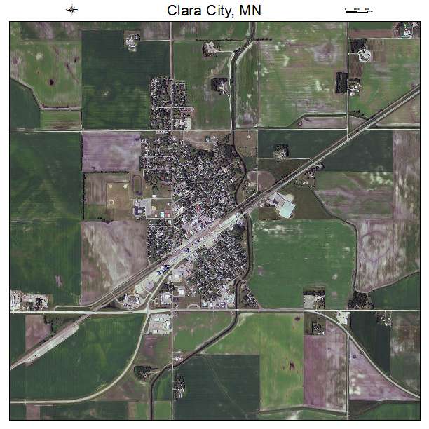 Clara City, MN air photo map