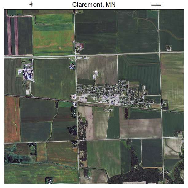 Claremont, MN air photo map