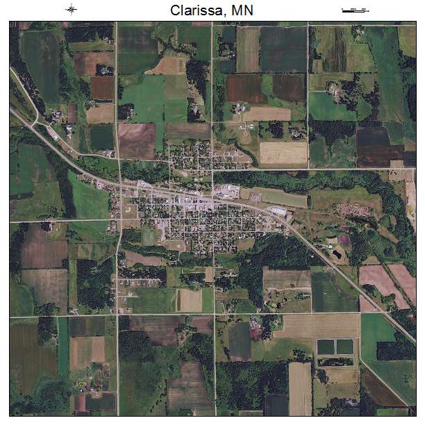 Clarissa, MN air photo map