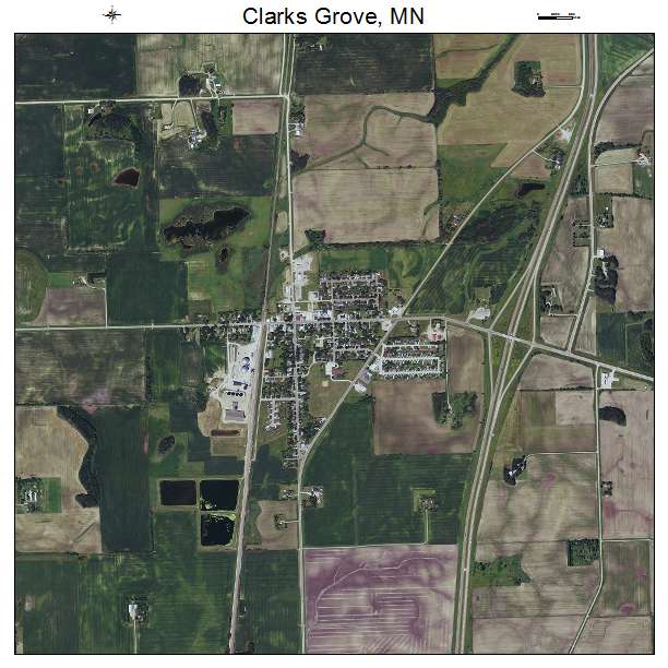 Clarks Grove, MN air photo map