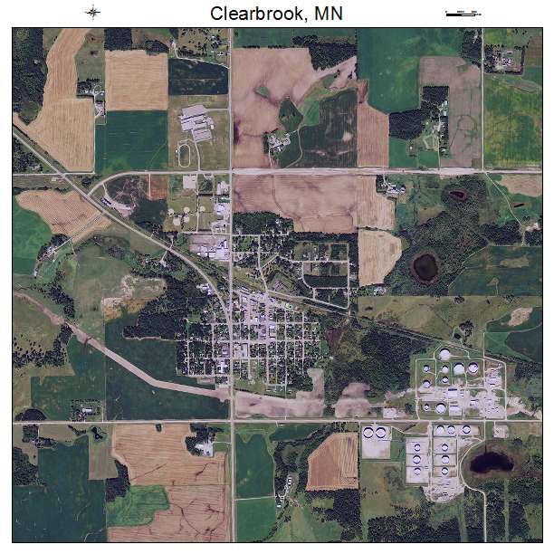 Clearbrook, MN air photo map