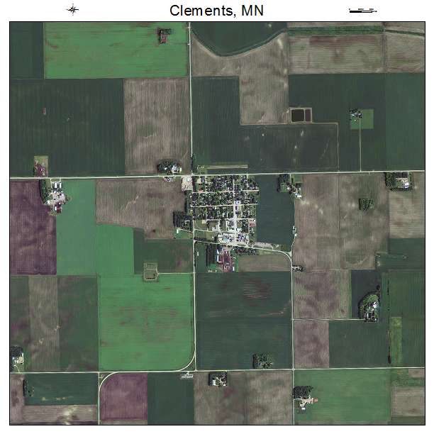 Clements, MN air photo map