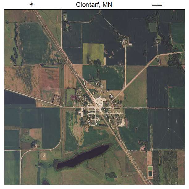 Clontarf, MN air photo map