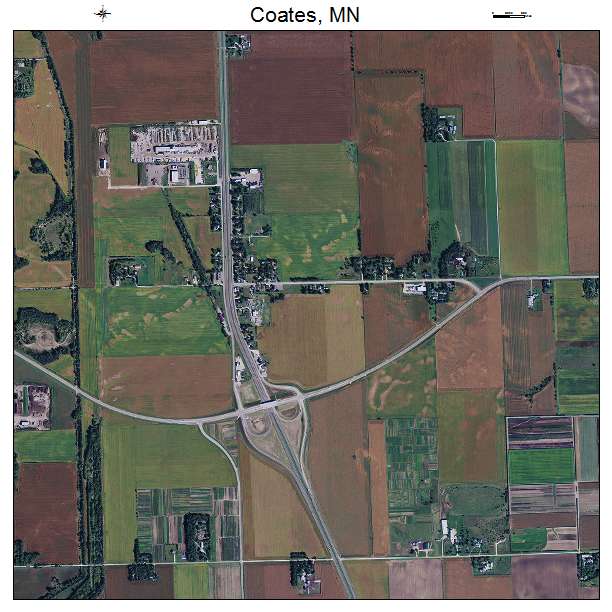 Coates, MN air photo map