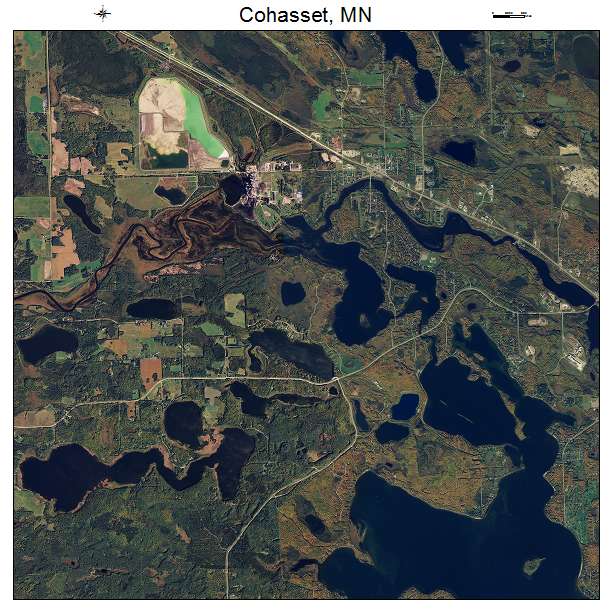 Cohasset, MN air photo map