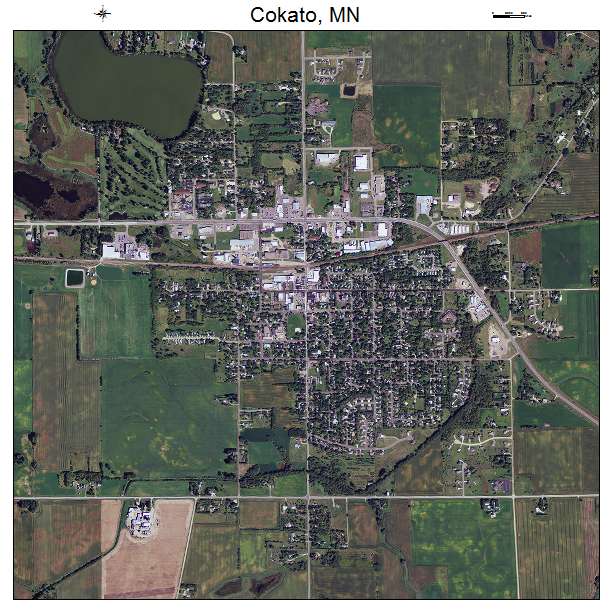 Cokato, MN air photo map