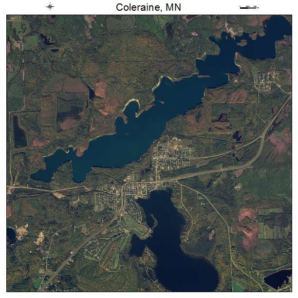 Coleraine, MN air photo map