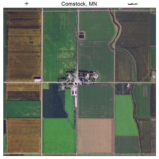 Comstock, MN air photo map