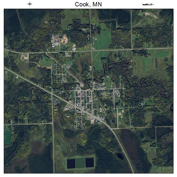 Cook, MN air photo map