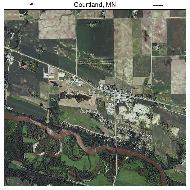 Courtland, MN air photo map