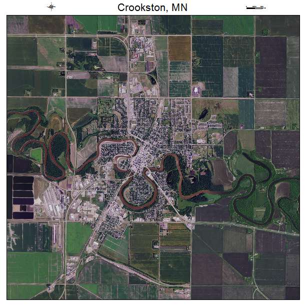 Crookston, MN air photo map