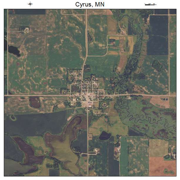 Cyrus, MN air photo map