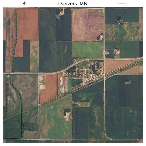 Danvers, MN air photo map