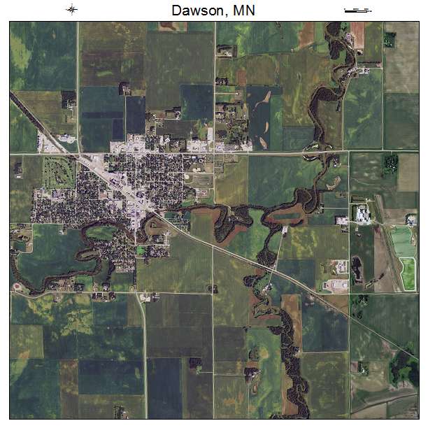 Dawson, MN air photo map
