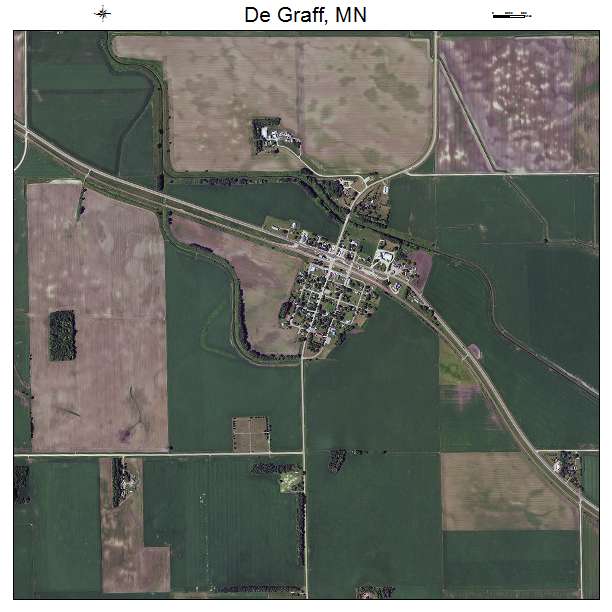 De Graff, MN air photo map