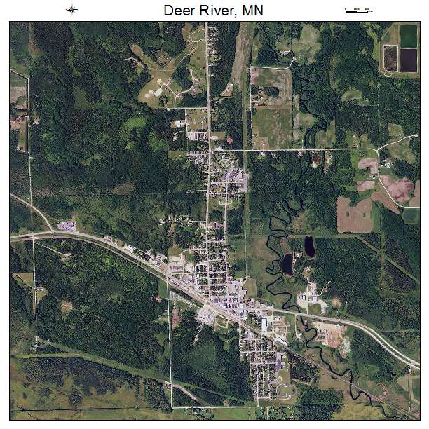 Deer River, MN air photo map