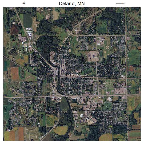 Delano, MN air photo map