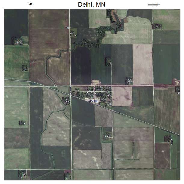 Delhi, MN air photo map