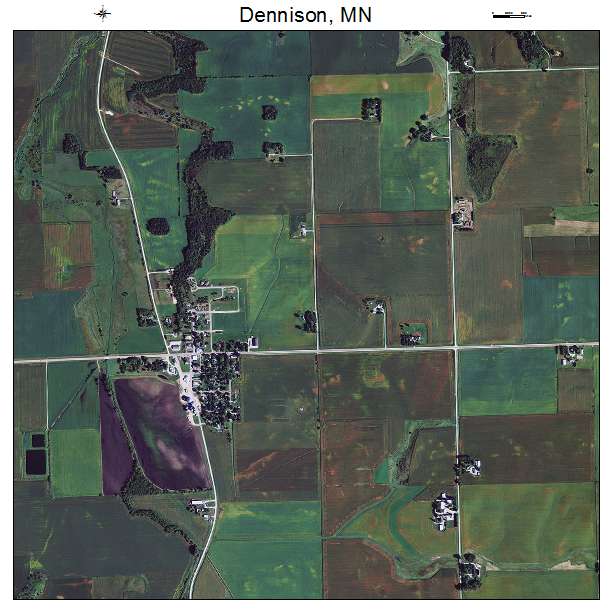 Dennison, MN air photo map