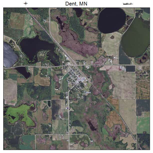 Dent, MN air photo map