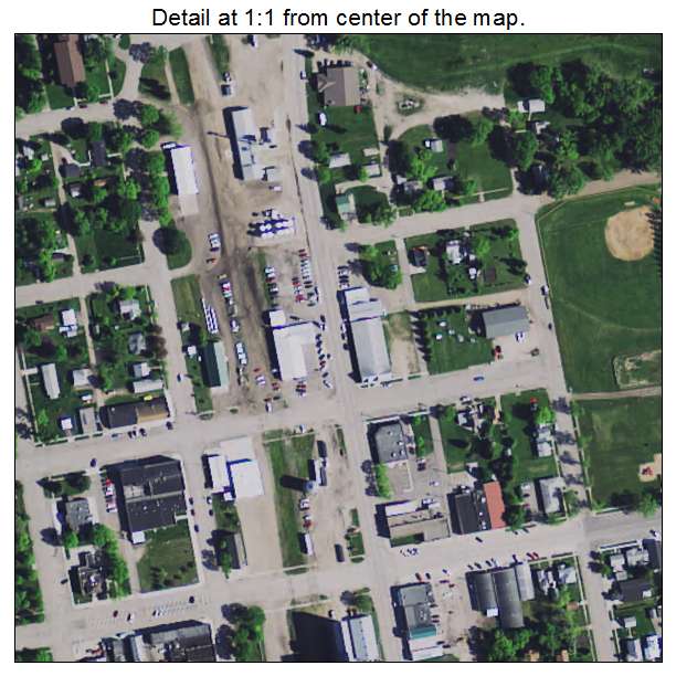 Ada, Minnesota aerial imagery detail