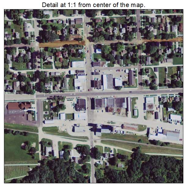 Adams, Minnesota aerial imagery detail