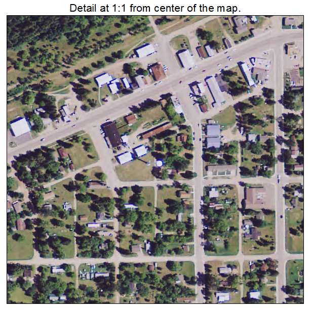 Akeley, Minnesota aerial imagery detail