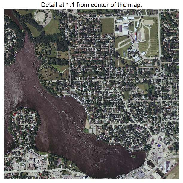 Albert Lea, Minnesota aerial imagery detail