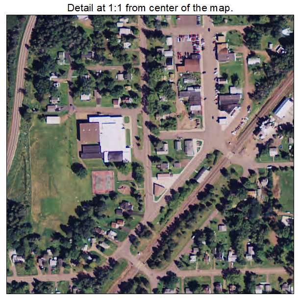 Askov, Minnesota aerial imagery detail