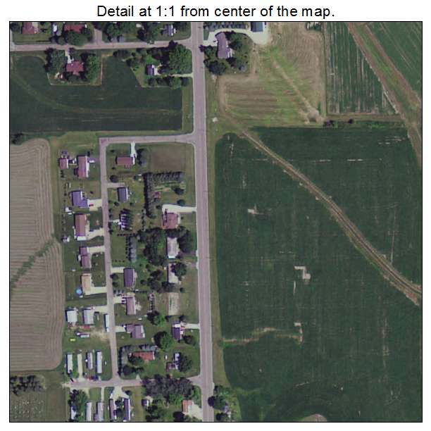 Bellechester, Minnesota aerial imagery detail
