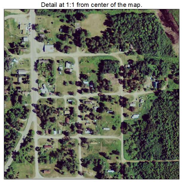 Bena, Minnesota aerial imagery detail