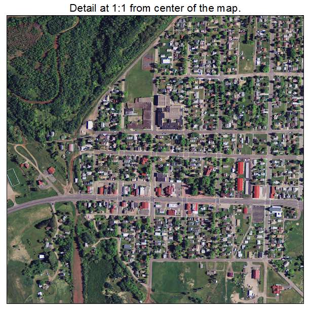Biwabik, Minnesota aerial imagery detail