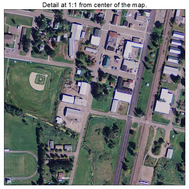 Braham, Minnesota aerial imagery detail