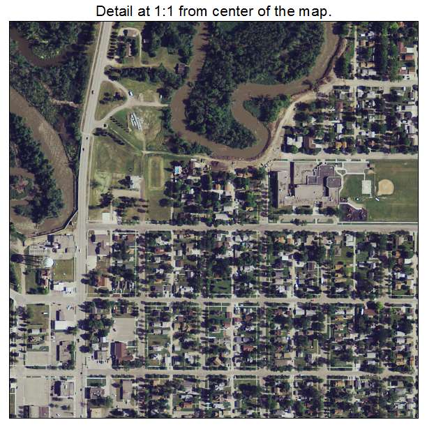 Breckenridge, Minnesota aerial imagery detail
